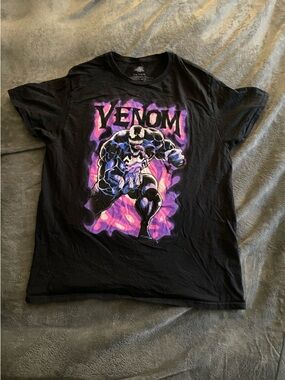 Marvel Venom Graphic Tee - Black with Purple and Pink